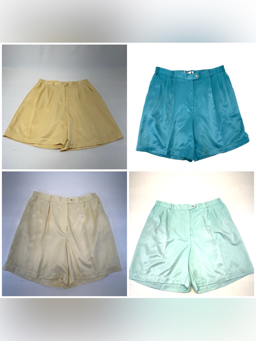 Lot of 4 Vintage Coral Bay Golf Pleated Shorts 3 Size 14 & 1 pair size 16